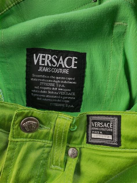 Versace Jeans Couture Lime Green 1990’s Vintage Jeans 26